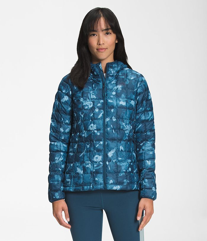 The North Face Winterjas Dames Printed Thermoball™ Eco Hoodie QXDT08729 - Blauw